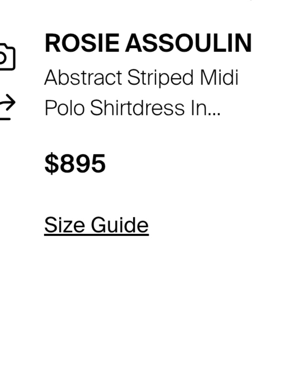 Rosie Assoulin Abstract Striped Midi Polo Shirtdress - Retail $895 - Like new - Picture 2 of 7
